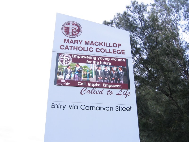 Mary MacKillop Catholic College LED sign